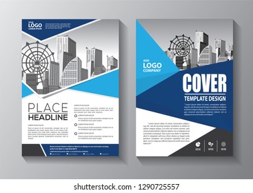 Business abstract vector template. Brochure design, cover modern layout, annual report, poster, flyer in A4 with colorful triangles, geometric shapes for tech, science, market with light background