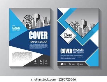Business abstract vector template. Brochure design, cover modern layout, annual report, poster, flyer in A4 with colorful triangles, geometric shapes for tech, science, market with light background