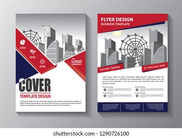 Business abstract vector template. Brochure design, cover modern layout, annual report, poster, flyer in A4 with colorful triangles, geometric shapes for tech, science, market with light background