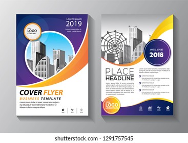 Business abstract vector template. Brochure design, cover modern layout, annual report, poster, flyer in A4 with colorful triangles, geometric shapes for tech, science, market with light background