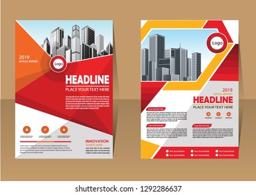 Business abstract vector template Brochure design cover modern layout annual report
poster flyer in A4 with colorful triangles geometric shapes for tech science market with light background