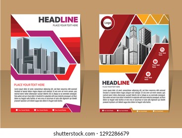 Business abstract vector template Brochure design cover modern layout annual report
poster flyer in A4 with colorful triangles geometric shapes for tech science market with light background