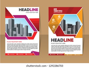 Business abstract vector template Brochure design cover modern layout annual report
poster flyer in A4 with colorful triangles geometric shapes for tech science market with light background