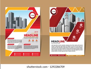 Business abstract vector template Brochure design cover modern layout annual report
poster flyer in A4 with colorful triangles geometric shapes for tech science market with light background