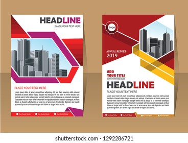 Business abstract vector template Brochure design cover modern layout annual report
poster flyer in A4 with colorful triangles geometric shapes for tech science market with light background