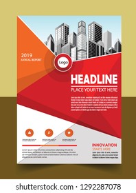 Business abstract vector template Brochure design cover modern layout annual report
poster flyer in A4 with colorful triangles geometric shapes for tech science market with light background