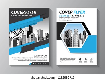 Business abstract vector template. Brochure design, cover modern layout, annual report, poster, flyer in A4 with colorful triangles, geometric shapes for tech, science, market with light background