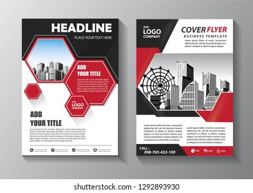 Business abstract vector template. Brochure design, cover modern layout, annual report, poster, flyer in A4 with colorful triangles, geometric shapes for tech, science, market with light background