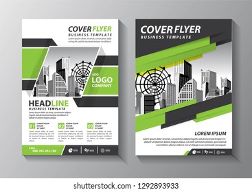 Business abstract vector template. Brochure design, cover modern layout, annual report, poster, flyer in A4 with colorful triangles, geometric shapes for tech, science, market with light background