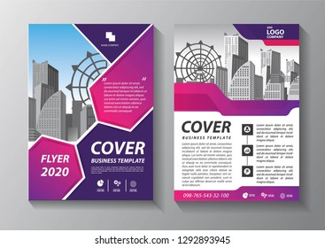Business abstract vector template. Brochure design, cover modern layout, annual report, poster, flyer in A4 with colorful triangles, geometric shapes for tech, science, market with light background