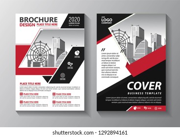 Business abstract vector template. Brochure design, cover modern layout, annual report, poster, flyer in A4 with colorful triangles, geometric shapes for tech, science, market with light background