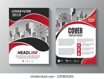 Business abstract vector template. Brochure design, cover modern layout, annual report, poster, flyer in A4 with colorful triangles, geometric shapes for tech, science, market with light background