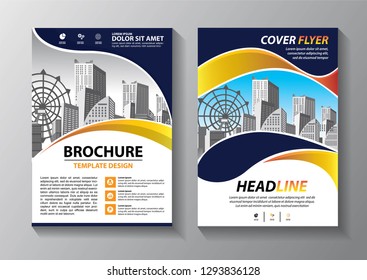 Business abstract vector template. Brochure design, cover modern layout, annual report, poster, flyer in A4 with colorful triangles, geometric shapes for tech, science, market with light background