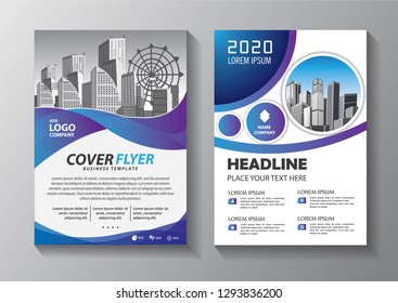 Business abstract vector template. Brochure design, cover modern layout, annual report, poster, flyer in A4 with colorful triangles, geometric shapes for tech, science, market with light background