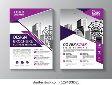 Business abstract vector template. Brochure design, cover modern layout, annual report, poster, flyer in A4 with colorful triangles, geometric shapes for tech, science, market with light background