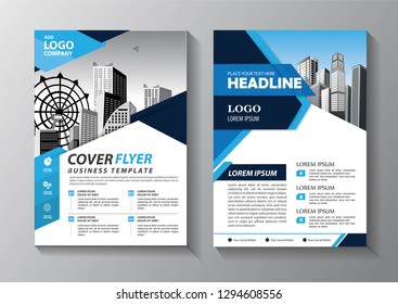Business abstract vector template. Brochure design, cover modern layout, annual report, poster, flyer in A4 with colorful triangles, geometric shapes for tech, science, market with light background