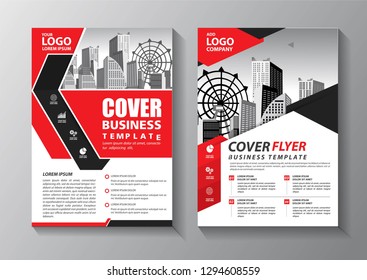Business abstract vector template. Brochure design, cover modern layout, annual report, poster, flyer in A4 with colorful triangles, geometric shapes for tech, science, market with light background