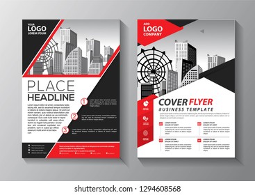Business abstract vector template. Brochure design, cover modern layout, annual report, poster, flyer in A4 with colorful triangles, geometric shapes for tech, science, market with light background
