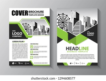 Business abstract vector template. Brochure design, cover modern layout, annual report, poster, flyer in A4 with colorful triangles, geometric shapes for tech, science, market with light background