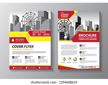 Business abstract vector template. Brochure design, cover modern layout, annual report, poster, flyer in A4 with colorful triangles, geometric shapes for tech, science, market with light background