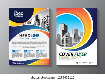 Business abstract vector template. Brochure design, cover modern layout, annual report, poster, flyer in A4 with colorful triangles, geometric shapes for tech, science, market with light background