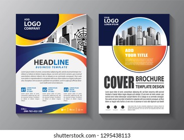 Business abstract vector template. Brochure design, cover modern layout, annual report, poster, flyer in A4 with colorful triangles, geometric shapes for tech, science, market with light background