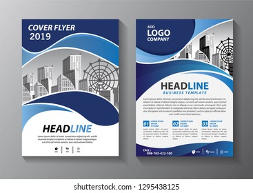 Business abstract vector template. Brochure design, cover modern layout, annual report, poster, flyer in A4 with colorful triangles, geometric shapes for tech, science, market with light background
