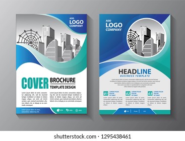 Business abstract vector template. Brochure design, cover modern layout, annual report, poster, flyer in A4 with colorful triangles, geometric shapes for tech, science, market with light background