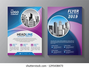 Business abstract vector template. Brochure design, cover modern layout, annual report, poster, flyer in A4 with colorful triangles, geometric shapes for tech, science, market with light background