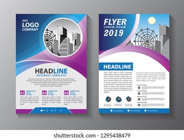 Business abstract vector template. Brochure design, cover modern layout, annual report, poster, flyer in A4 with colorful triangles, geometric shapes for tech, science, market with light background