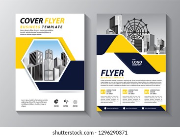 Business abstract vector template. Brochure design, cover modern layout, annual report, poster, flyer in A4 with colorful triangles, geometric shapes for tech, science, market with light background