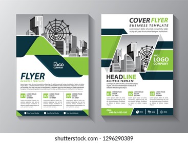 Business abstract vector template. Brochure design, cover modern layout, annual report, poster, flyer in A4 with colorful triangles, geometric shapes for tech, science, market with light background