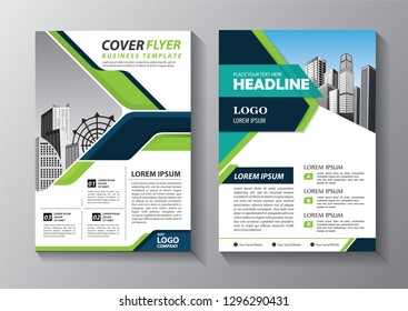 Business abstract vector template. Brochure design, cover modern layout, annual report, poster, flyer in A4 with colorful triangles, geometric shapes for tech, science, market with light background