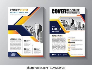 Business abstract vector template. Brochure design, cover modern layout, annual report, poster, flyer in A4 with colorful triangles, geometric shapes for tech, science, market with light background
