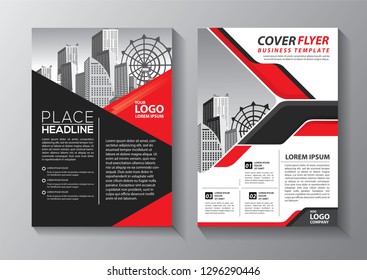 Business abstract vector template. Brochure design, cover modern layout, annual report, poster, flyer in A4 with colorful triangles, geometric shapes for tech, science, market with light background