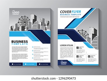 Business abstract vector template. Brochure design, cover modern layout, annual report, poster, flyer in A4 with colorful triangles, geometric shapes for tech, science, market with light background