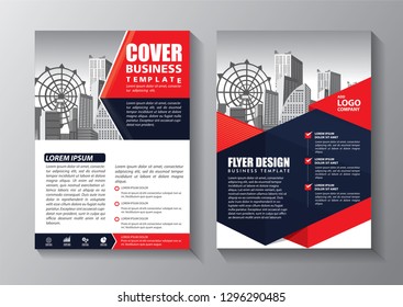 Business abstract vector template. Brochure design, cover modern layout, annual report, poster, flyer in A4 with colorful triangles, geometric shapes for tech, science, market with light background