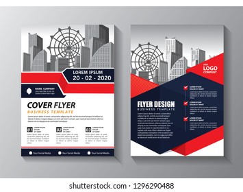 Business abstract vector template. Brochure design, cover modern layout, annual report, poster, flyer in A4 with colorful triangles, geometric shapes for tech, science, market with light background