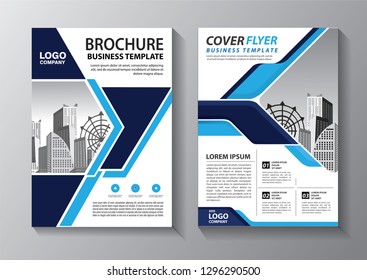 Business abstract vector template. Brochure design, cover modern layout, annual report, poster, flyer in A4 with colorful triangles, geometric shapes for tech, science, market with light background