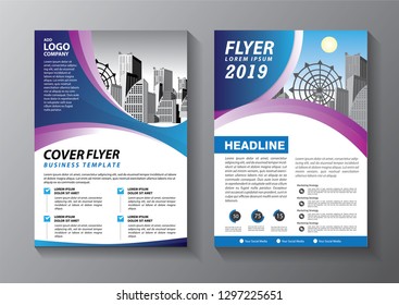 Business abstract vector template. Brochure design, cover modern layout, annual report, poster, flyer in A4 with colorful, geometric shapes for tech, science, market with light background