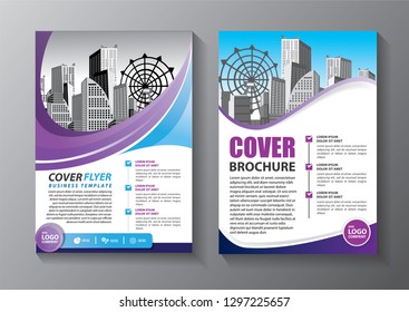 Business abstract vector template. Brochure design, cover modern layout, annual report, poster, flyer in A4 with colorful, geometric shapes for tech, science, market with light background