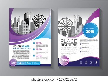 Business abstract vector template. Brochure design, cover modern layout, annual report, poster, flyer in A4 with colorful, geometric shapes for tech, science, market with light background