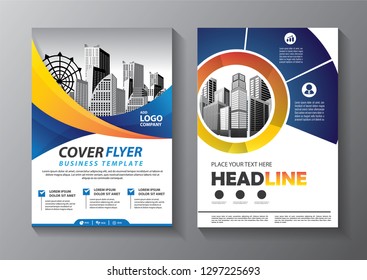 Business abstract vector template. Brochure design, cover modern layout, annual report, poster, flyer in A4 with colorful, geometric shapes for tech, science, market with light background