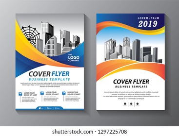 Business abstract vector template. Brochure design, cover modern layout, annual report, poster, flyer in A4 with colorful, geometric shapes for tech, science, market with light background