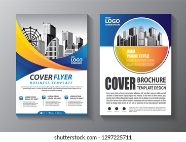 Business abstract vector template. Brochure design, cover modern layout, annual report, poster, flyer in A4 with colorful, geometric shapes for tech, science, market with light background