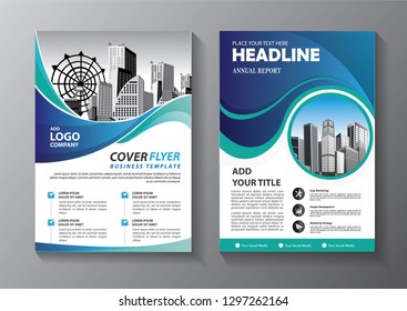 Business abstract vector template. Brochure design, cover modern layout, annual report, poster, flyer in A4 with colorful, geometric shapes for tech, science, market with light background