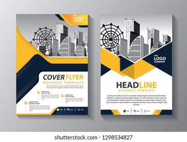 Business abstract vector template. Brochure design, cover modern layout, annual report, poster, flyer in A4 with colorful triangles, geometric shapes for tech, science, market with light background