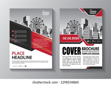 Business abstract vector template. Brochure design, cover modern layout, annual report, poster, flyer in A4 with colorful triangles, geometric shapes for tech, science, market with light background