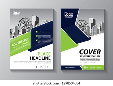 Business abstract vector template. Brochure design, cover modern layout, annual report, poster, flyer in A4 with colorful triangles, geometric shapes for tech, science, market with light background