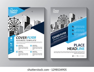 Business abstract vector template. Brochure design, cover modern layout, annual report, poster, flyer in A4 with colorful triangles, geometric shapes for tech, science, market with light background